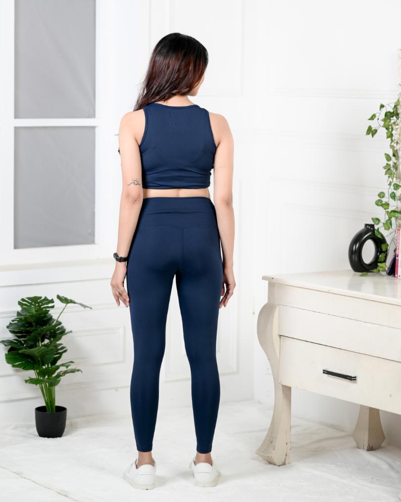 Buy Blue Leggings for Women by Strongr Athleisure Online | Ajio.com